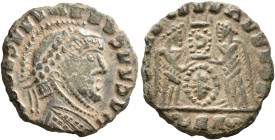 UNCERTAIN GERMANIC TRIBES, Pseudo-Imperial coinage. Circa 2nd quarter of the 4th century AD. Follis (Bronze, 16 mm, 1.77 g, 8 h), imitating a follis o...