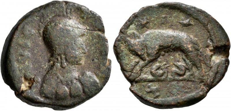 OSTROGOTHS. Municipal coinage of Rome. 20 Nummi – Half Follis (Bronze, 23 mm, 8....