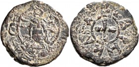 CRUSADERS. Edessa. Richard of Salerno, regent, 1104-1108. Follis (Bronze, 25 mm, 7.69 g). Nimbate bust of Christ facing; in fields IC - XC. Rev. Short...