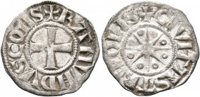 CRUSADERS. County of Tripoli. Bohémond IV of Antioch, 1187-1233. Denier (Silver, 17 mm, 0.88 g, 6 h). +BAHVNDVS COIIS Cross pattée. Rev. +CIVITAS TRIP...