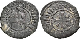 ARMENIA, Cilician Armenia. Royal. Hetoum I, 1226-1270. Kardez (Bronze, 23 mm, 3.18 g, 12 h), Sis. Hetoum seated facing on bench, holding lis-tipped sc...