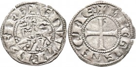 BRITISH, Anglo-Gallic. Aquitaine. Edward I, 1272-1307. Denier (Silver, 18 mm, 0.79 g, 11 h). +EDVVARD' FILI Leopard walking left, head facing. Rev. + ...