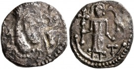 BRITISH, Anglo-Saxon. Secondary Sceattas. Circa 720-745. Sceatt (Silver, 12 mm, 0.95 g, 4 h), Series K/L, type 20/16 mule, mint in East Kent or London...