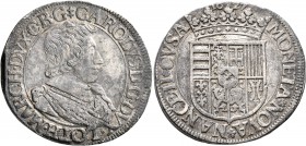 FRANCE, Provincial. Lorraine (duché). Charles IV, 1626-1634. Teston (Silver, 28 mm, 8.68 g, 12 h), 1627, Nancy. CAROLVS D G DVX LOTH MARCH DVX C B G D...