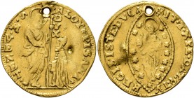 ITALY. Venezia (Venice). Alvise Pisani, 1735-1741. Ducat (Gold, 21 mm, 3.42 g, 12 h). St. Mark standing right, presenting banner to Doge kneeling left...