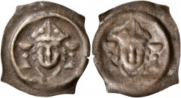 SWITZERLAND. Basel, Bistum. Gerhard von Vuippens, 1310-1325. Vierzipfliger Pfennig (Silver, 19 mm, 0.36 g). Facing bust, wearing episcopal miter, betw...