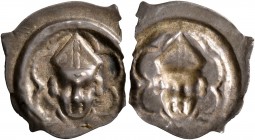 SWITZERLAND. Basel, Bistum. Gerhard von Vuippens, 1310-1325. Vierzipfliger Pfennig (Silver, 17 mm, 0.34 g). Facing bust, wearing episcopal miter. Rev....