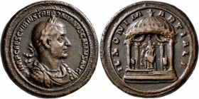 ELECTROTYPES AND MUSEUM REPLICA. Trebonianus Gallus. 'Medallion' (Bronze, 38 mm, 49.87 g, 1 h), a 19th century cast of the BM example. IMP CAES C VIBI...