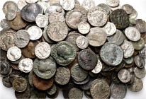A lot containing 48 silver and 148 bronze coins. Includes: Greek, Roman Provincial, Roman Imperial and Byzantine. About fine to very fine. LOT SOLD AS...