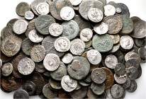 A lot containing 47 silver and 142 bronze coins. Includes: Greek, Roman Provincial, Roman Imperial and Byzantine. About fine to very fine. LOT SOLD AS...