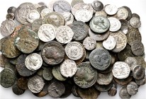 A lot containing 47 silver and 131 bronze coins. Includes: Greek, Roman Provincial, Roman Imperial and Byzantine. About fine to very fine. LOT SOLD AS...