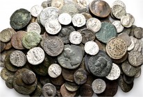 A lot containing 47 silver and 156 bronze coins. Includes: Greek, Roman Provincial, Roman Imperial and Byzantine. About fine to very fine. LOT SOLD AS...