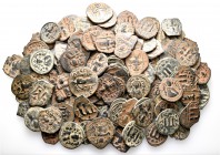 A lot containing 123 bronze coins. All: Arab-Byzantine Fals. Fine to good very fine. LOT SOLD AS IS, NO RETURNS. 123 coins in lot.


From a collect...