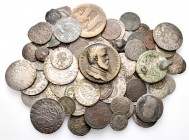 A lot containing 57 silver and 25 bronze coins. All: Medieval and Modern. Fine to very fine. LOT SOLD AS IS, NO RETURNS. 82 coins in lot.