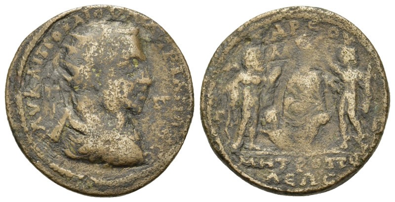Valerian I (253-260). Cilicia, Tarsos. Æ (30,5mm, 16.8g). Radiate, draped, and c...