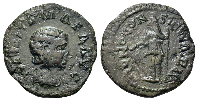 Julia Mamaea (Augusta, 225-235). Fourreé Denarius (18,8mm, 2.9g). Rome. Draped b...