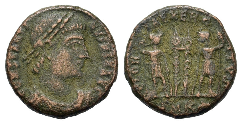 Constantius II (337-361) AE Follis (16,3mm, 3.2g) Cyzicus, before 340. Diademed,...