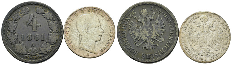 Lot of 2 World coins, to be catalog. Lot sold as is, no return.