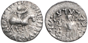 Indien. Indo-Skythische Dynastie. Lot von 6 x 1 Drachme: König auf Pferd / Zeus. .