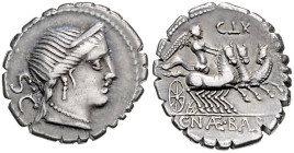 Republik. C. Naevius Balbus 79 v. Chr. Denar, Kopf der Venus mit Diadem nach rechts. / Victoria in Triga nach rechts. Sydenham&nbsp;769b, Crawford&nbs...