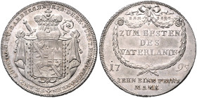 Bamberg, Bistum. Franz Ludwig von Erthal 1779-1795. Kontributionstaler 1795. Heller&nbsp;532, Davenport&nbsp;1939. Prachtexemplar.