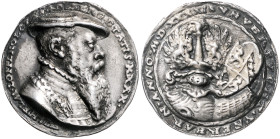 Bayern. Wilhelm IV. und Ludwig X. 1516-1545. Gussmedaille 1541 ( nach M. Gebel ) auf den herzoglichen Rat Wilhelm Löffelholz zu Kollberg. Habich&nbsp;...