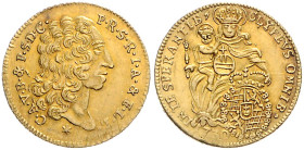 Bayern. Karl Albert 1726-1745. 1/2 Karolin 1730. Hahn&nbsp;255, Wittelsbach&nbsp;1926, Friedberg&nbsp;230. .