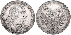 Bayern. Karl Albert 1726-1745. 1/2 Taler 1740 Mannheim auf das Vikariat. Hahn&nbsp;271, Wittelsbach&nbsp;1958, Slg.&nbsp;Memmesheimer&nbsp;2426. .
