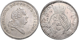 Bayern. Karl Theodor 1777-1799. Konventionstaler 1781 Mannheim. Hahn&nbsp;393, Davenport&nbsp;1959. .