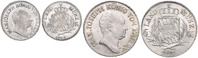 Bayern. Maximilian I. Joseph 1806-1825. Lot von 2 Stücken: 6 Kreuzer 1815 (Vs.: kl. Kr.) und Kreuzer 1825 (etwas rauer Schrötling). AKS&nbsp;52,55, Ja...