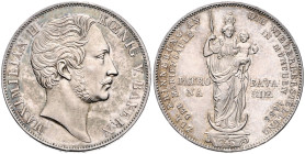 Bayern. Maximilian II. Joseph 1848-1864. Doppelgulden 1855. Kahnt&nbsp;118, Davenport&nbsp;604, AKS&nbsp;168, Thun&nbsp;97. .