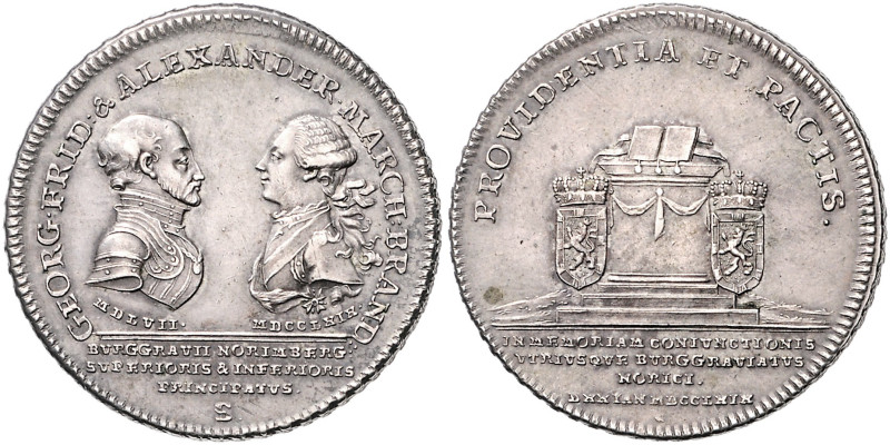 Brandenburg/-Ansbach. 
Alexander 1757-1791. Taler 1769 Schwabach auf die Verein...