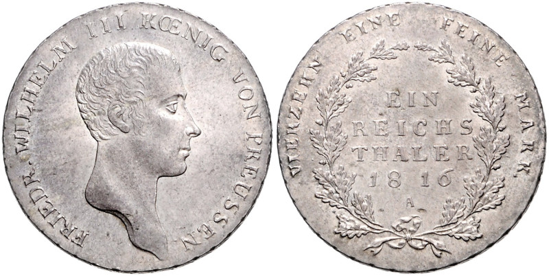 Brandenburg/-Preußen. 
Friedrich Wilhelm III. 1797-1840. Taler 1816 A Punkt hin...