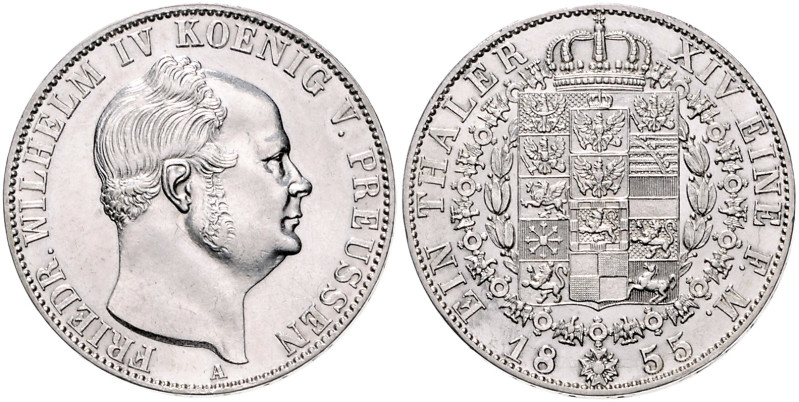Brandenburg/-Preußen. 
Friedrich Wilhelm IV. 1840-1861. Taler 1855 A. Kahnt&nbs...