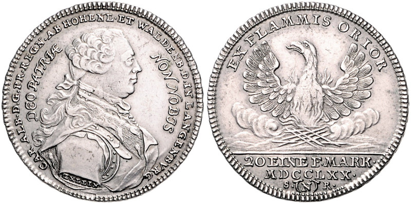Hohenlohe/-Schillingsfürst. 
Karl Albrecht I. 1753-1793. 1/2 Konventionstaler 1...