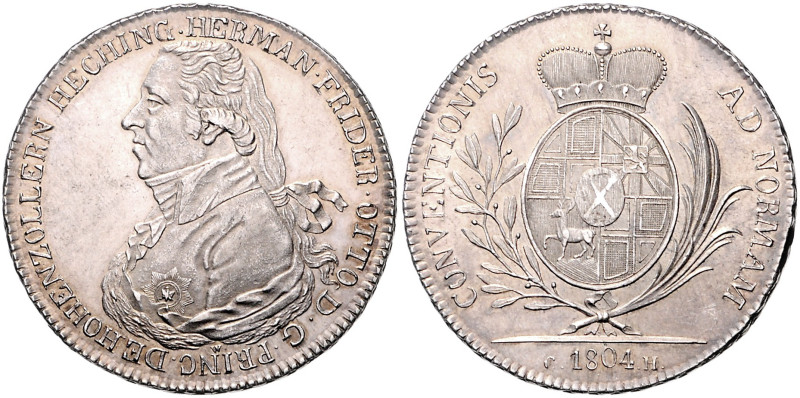 Hohenzollern/-Hechingen. 
Hermann Friedrich Otto 1798-1810. Konventionstaler 18...