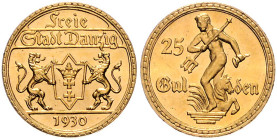 Danzig. 25 Gulden 1930. Jaeger&nbsp;D11. .