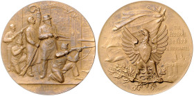 Schweizer Schützenmedaillen. Neuchâtel. Bronzemedaille 1898 (v. Landry) Tir f\'e9d\'e9ral. Richter&nbsp;970, Martin&nbsp;526. 45,3&nbsp;mm, 55,03&nbsp...