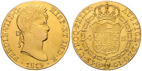 Spanien. Ferdinand VII. 1808-1833. 4 Escudos 1819 M - GJ. K.M.&nbsp;484, Friedberg&nbsp;312. .