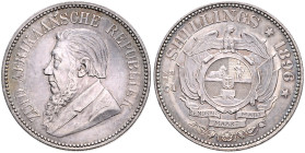 Südafrika. Orange Free State 1836-1910. 2 1/2 Shilling 1896 Ohm Krüger. K.M.&nbsp;7. .