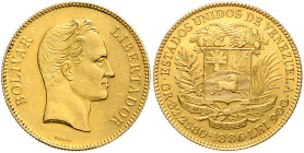 Venezuela. Republik. 100 Bolivares 1886. K.M.&nbsp;Y#&nbsp;34, Friedberg&nbsp;2. .