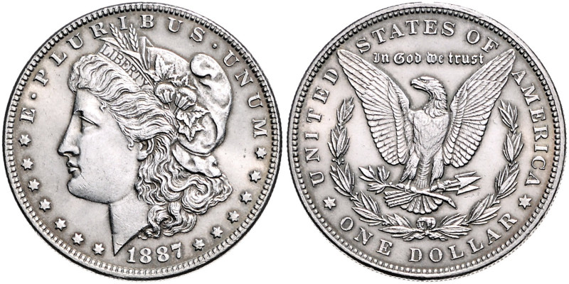 Vereinigte Staaten von Amerika. 
Dollar 1887. K.M.&nbsp;110. . 

Erhaltung: f...