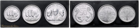 Vietnam. Sozialistische Republik seit 1945. Probe-Münzsatz 1953 bestehend aus 10 Su, 20 Su und 50 Xu, in Original-Plastikverpackung der Monnaie de Par...