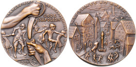 Medaillen von Karl Goetz. Bronzemedaille 1920 Wüstlinge am Rhein, i. Rd.: K. GOETZ. Kienast&nbsp;274, Slg.&nbsp;Böttcher&nbsp;5691. 57,8&nbsp;mm, 68,6...