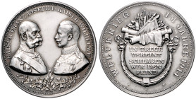 Erster Weltkrieg. Silbermedaille 1914 (v. Oertel) auf den Zweibund, i.Rd: SILBER 990. Zetzmann&nbsp;3007. l. Kr. 35,6&nbsp;mm, 18,08&nbsp;g. .