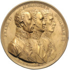 Befreiungskriege. Einseitiges Messing-Klischee o.J. (v. Heuberger) auf den Wiener Kongress. Slg.&nbsp;Julius&nbsp;3105, Diakov&nbsp;-. 66,1&nbsp;mm, 1...