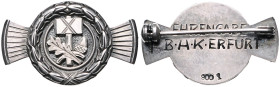 Militaria, Orden und Ehrenzeichen. Silber-Abzeichen o.J. des Reichsstandes des Deutschen Handwerks (RDHdw) 'Ehrengabe B.H.K. Erfurt', mit Punze 900. H...