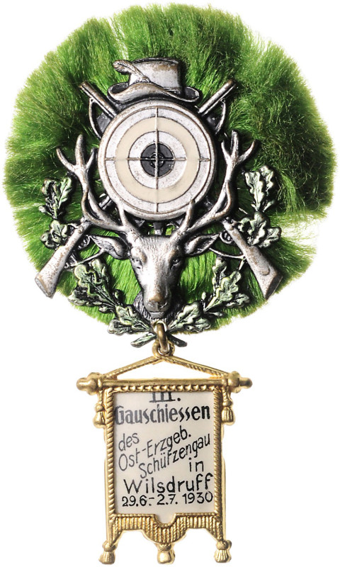 Schützenmedaillen. 
Wilsdruff. 
Versilbertes Abzeichen 1930 auf das III. Gausc...