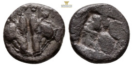 Lesbos, Unattributed early mint (ca 500-450 BC) AR Obol, 0,28 g. 7 mm.