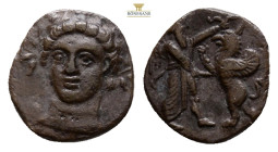 CILICIA, Uncertain. 4th century BC. AR Obol (10,8 mm, 0.64 g) Head of female facing slightly left / Persian king or hero, wearing kidaris and kandys, ...
